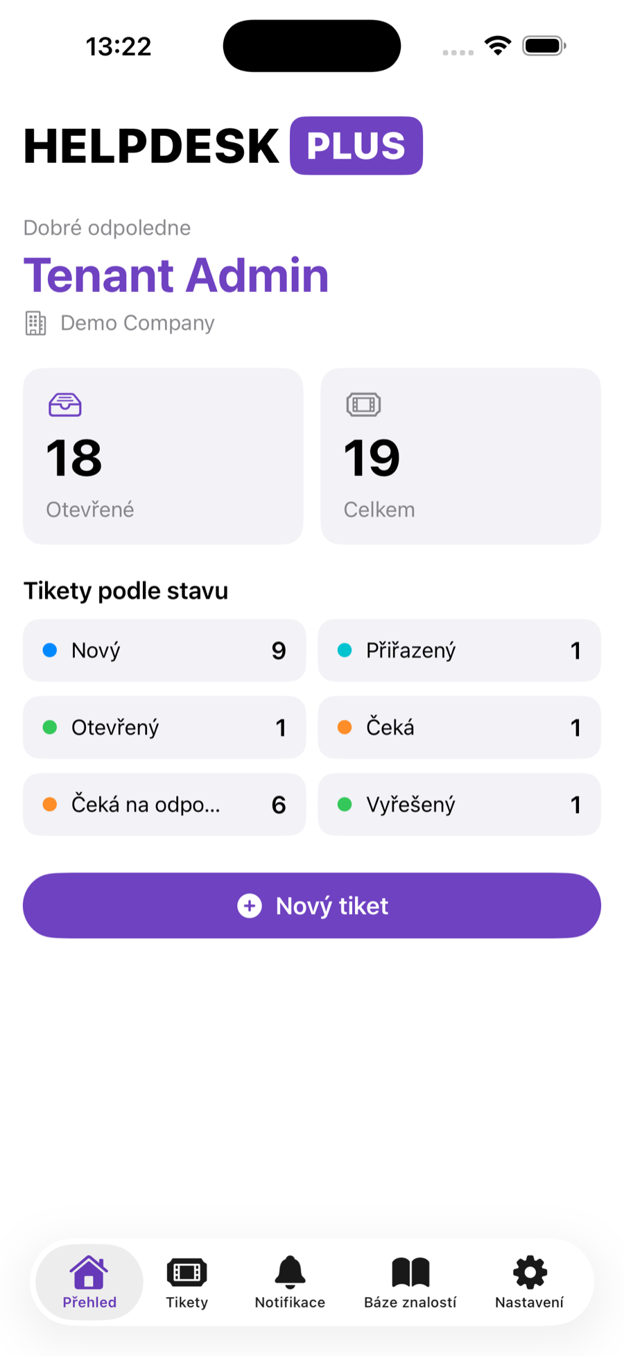 HelpdeskPlus — mobilní aplikace